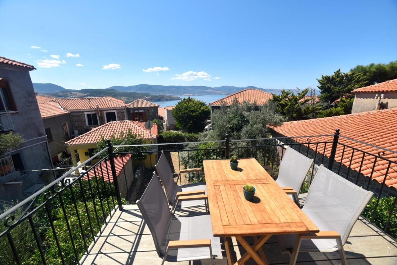 ANNA's House balcony overlooking the Aegean